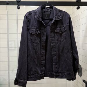 Womens Cotton On Black Wash Denim Classic Jean Jacket - Sz S